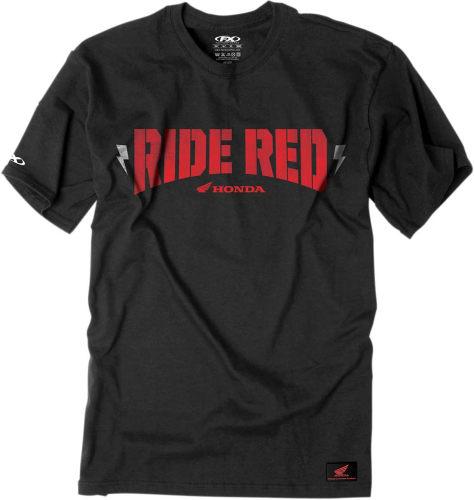Factory Effex - Factory Effex Honda Ride Red Bolt T-Shirt - 16-88322 - Black - Large