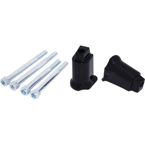 Drag Specialties - Drag Specialties Support Brackets for Passenger Floorboard Mount Kit - Gloss Black - 1621-1007