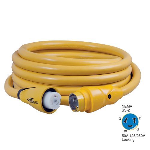 Marinco - Marinco CS504-25 EEL 50A 125V/250V Shore Power Cordset - 25' - Yellow