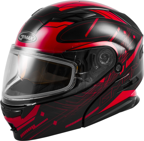G-Max - G-Max MD-01S Wired Helmet - G2014204 TC-1 - Black/Red - Small