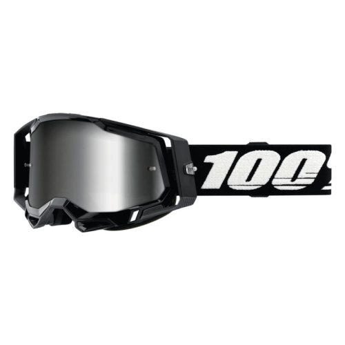 100% - 100% Racecraft 2 Goggles - 50010-00001 - Black / Silver Mirror Lens - OSFM