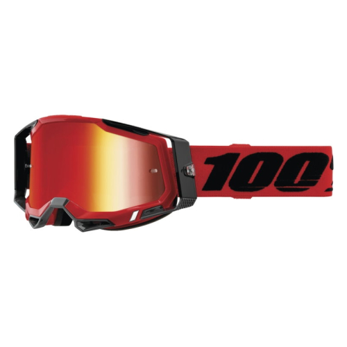 100% - 100% Racecraft 2 Goggles - 50010-00003 - Red / Red Mirror Lens - OSFM