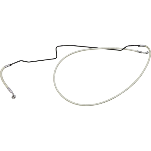 Magnum - Magnum EZ-Align Braided Front Upper ABS Brake Line - +6in. - Sterling Chromite II - AS375146