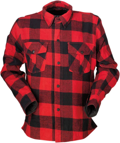 Z1R - Z1R The Duke Flannel Shirt - 3040-2820 - Red/Black - 4XL