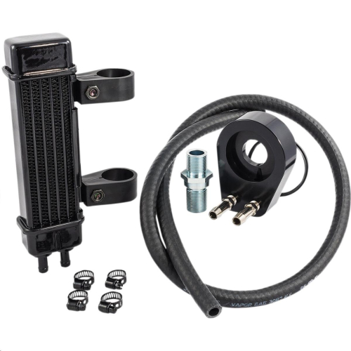 Jagg - Jagg Vertical 6 Row Oil Cooler - SlimLine - Black - 762-1200