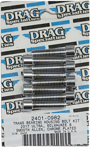 Drag Specialties - Drag Specialties Transmission Bearing Housing Bolt Kit - Smooth - 2401-0982