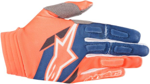 Alpinestars - Alpinestars Aviator Gloves - 3560318-470-LG - Orange Fluo/Dark Blue - Large