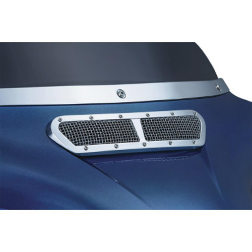 Kuryakyn - Kuryakyn Mesh Fairing Vent Accent - Chrome - 6511