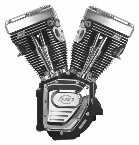 S&S Cycle - S&S Cycle T111 Long-Block Engine - Black/Chrome - 3100770