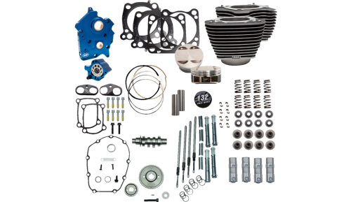 S&S Cycle - S&S Cycle 132in. Power Package Engine Performance Kit - Wrinkle Black - 310-1230