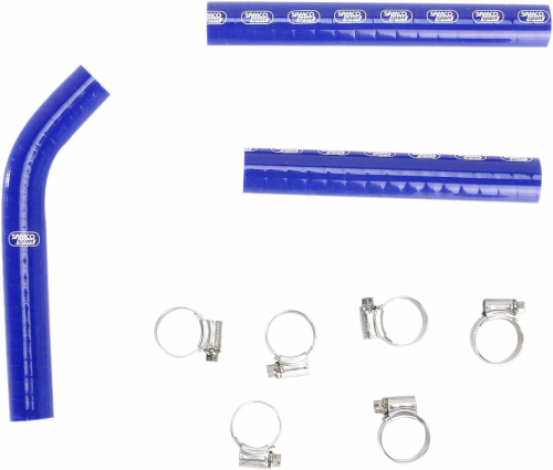Moose Racing - Moose Racing Radiator Hose/Clamp Kit  - Blue (Thermostat Bypass) - 1902-0956
