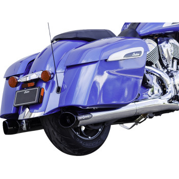 S&S Cycle - S&S Cycle 4in. Slip-On Mufflers - Fishtail Chrome - 550-1077