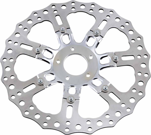 Arlen Ness - Arlen Ness 14in. Two-Piece Floating Front Brake Rotor - 7 Valve Chrome - 33-10302-203