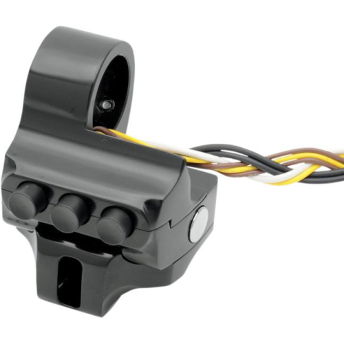 Performance Machine - Performance Machine Contour Cable Clutch 4-Button Switch Housing - Black - 0062-2044-B