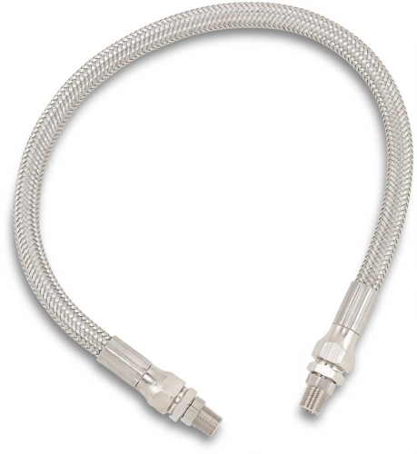 Drag Specialties - Drag Specialties Universal Stainless Steel Braided Oil Line - 17in. - 617