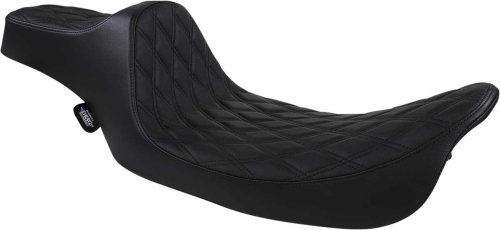 Drag Specialties - Drag Specialties Extended Reach Predator III Seat - Double Diamond, Black Thread - 0801-1369