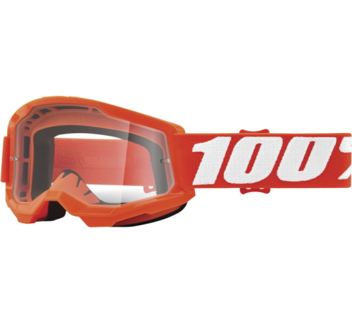 100% - 100% Strata 2 Youth Goggles - 50031-00005 - Orange / Clear Lens - OSFA
