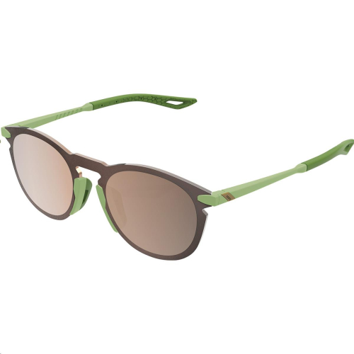 100% - 100% Round Legere Sunglasses - 61040-389-80 - Matte Metallic Viperdae/Bronze Mirror Lens - OSFA