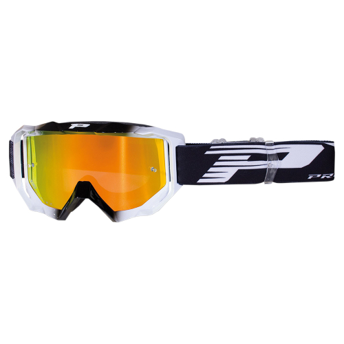 Pro Grip - Pro Grip 3200 MX Venom Goggles - PZ3200NEBIFL - Black/White / Mirror Lens - OSFM