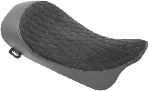 Drag Specialties - Drag Specialties Low Profile Solo Seat - Faux Suede Diamond Stitch - 0801-1039