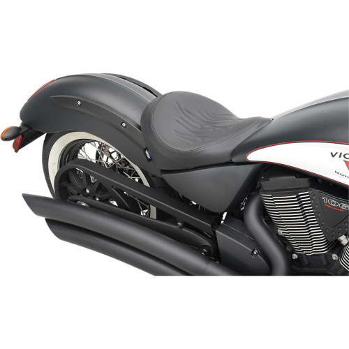 Drag Specialties - Drag Specialties Low Profile Solo Seat - Flame Stitch - 0810-1600