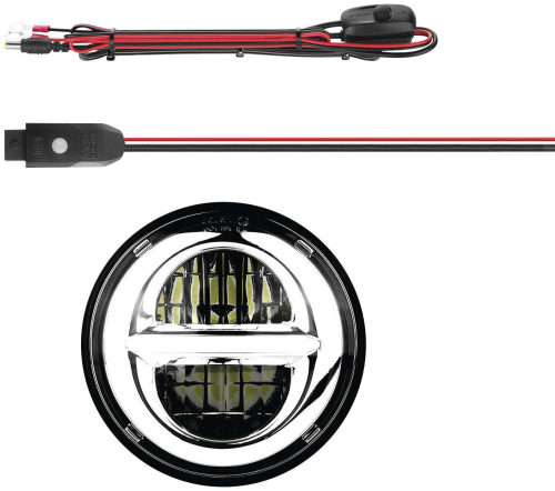 XK Glow - XK Glow 5-3/4in. Headlight - Chrome - XK-5IN-KIT-W