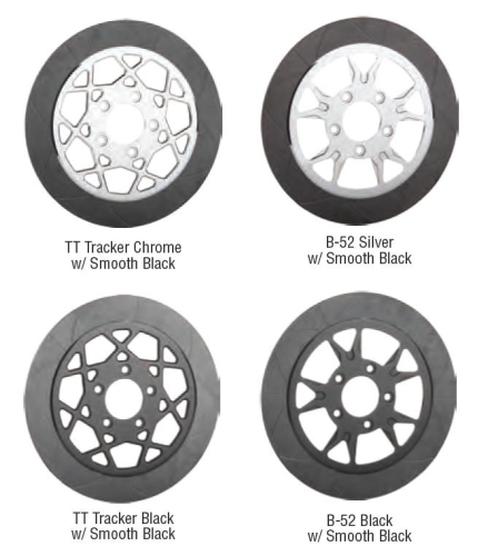 Lyndall Racing Brakes - Lyndall Racing Brakes Smooth Cut Friction Rings for TT Tracker and B-52 Carriers - Black - 728-0000