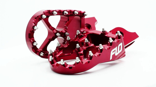 Flo Motorsports - Flo Motorsports Pro Series Foot Pegs - Red - FPEG-801R