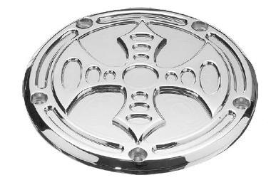Precision Billet - Precision Billet Bad Axe Billet Derby Cover - Chrome - BAX-230-BG0-CHR