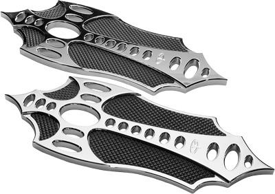 Precision Billet - Precision Billet Bad Axe Rider Billet Floorboards - Chrome - BAX-410-ALL-CHR
