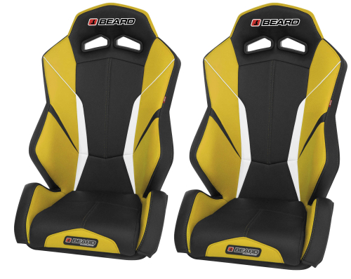 Beard Seats - Beard Seats Torque V2 Rear Seats (Pair) - Black/Yellow - 852-534-2