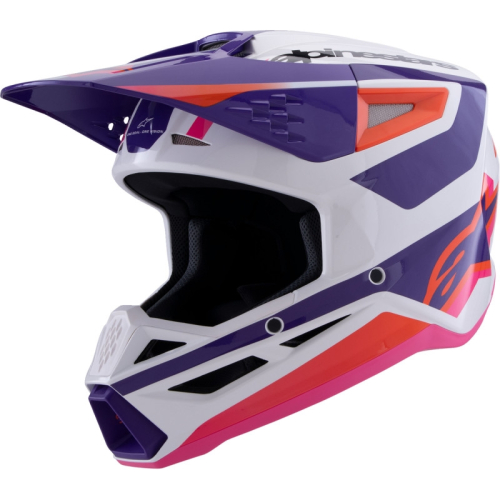 Alpinestars - Alpinestars SM3 Heat Helmet - 8301026-2052-M - White/Purple/Pink Glossy - Medium