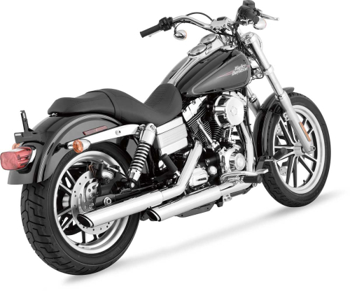 Vance & Hines - Vance & Hines Twin Slash 3in. Slip-On Mufflers - Chrome - 16837