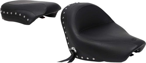 Mustang - Mustang Wide Touring Two-Piece Seat - Studded - 76520