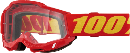 100% - 100% Accuri 2 Goggles - 50013-00042 - Red/Clear Lens - OSFM