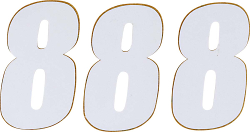 DCOR - DCOR Individual Numbers 4in. - No.8 - White - 45-14-8