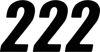 DCOR - DCOR Individual Numbers 4in. - No.2 - Black - 45-24-2