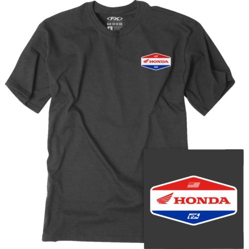 Factory Effex - Factory Effex Honda Stadium T-Shirt - 27-87338 - Heather Charcoal - 2XL