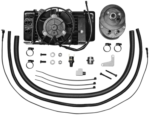Jagg - Jagg Horizontal Low-Mount 10 Row Fan-Assisted Oil Cooler Kit - Black - 751-FP2400