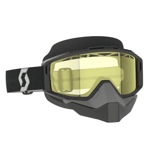 Scott USA - Scott USA Split OTG Snowcross Goggles - 285543-1007029 - Black/White/Yellow Lens - OSFM
