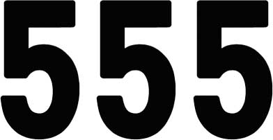 Factory Effex - Factory Effex Pro Numbers 4in. - No. 5 - Black - 04-2575