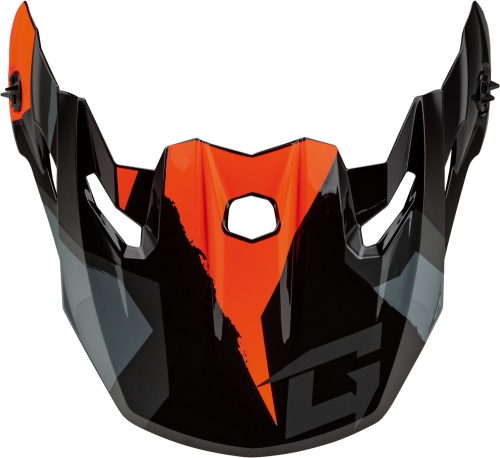 G-Max - G-Max Splinter Visor with Screws for MX-96 Helmet - Black/Orange - G096012