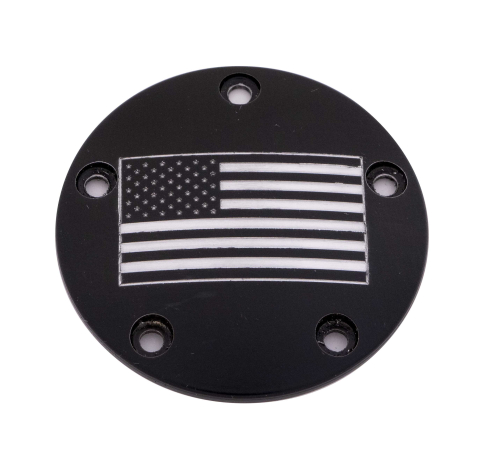 Custom Engraving LTD - Custom Engraving LTD Patriotic Points Cover for American Flag - Black - TC - PATR21-04BG
