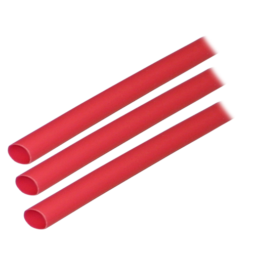 Ancor - Ancor Adhesive Lined Heat Shrink Tubing (ALT) - 1/4" x 3" - 3-Pack - Red