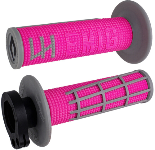 ODI - ODI Emig 2.0 Racing V2 Lock-On Grips - Pink/Gray - H36E2PG