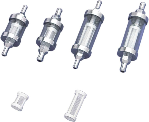 Drag Specialties - Drag Specialties Clear Standard Fuel Filters - Long - 1/4in. Inlet - DS-391674
