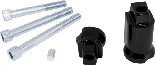 Drag Specialties - Drag Specialties Passenger Floorboard Mount Kit - Gloss Black - 1621-1005