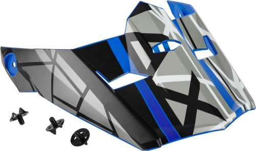 G-Max - G-Max Visor with Screws for MX-46 Mega Helmets - Matte Blue/Black/White - XS-Sm - G046919