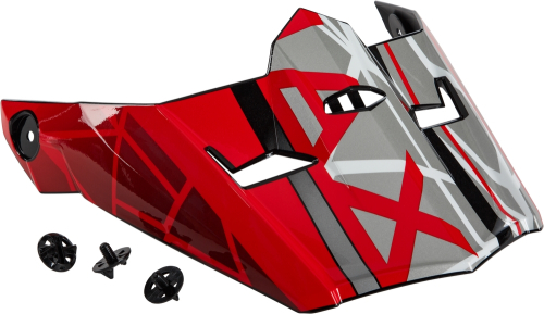 G-Max - G-Max Visor with Screws for MX-46 Mega Helmets - Black/Red/White - XS-Sm - G046923