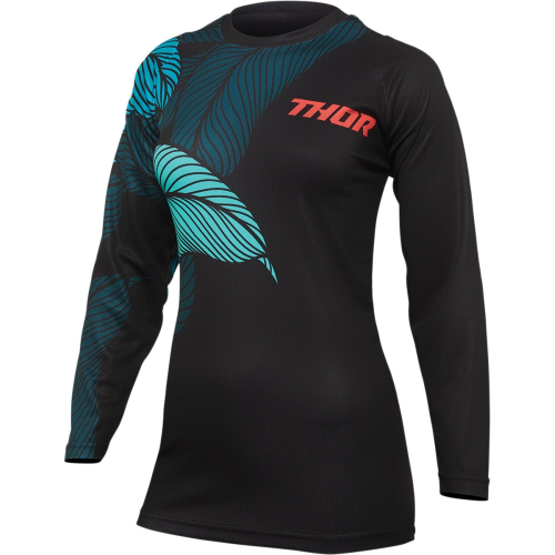 Thor - Thor Sector Urth Womens Jersey - 2911-0220 - Black/Teal - Large